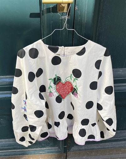 Sissel Edelbo - Diana Bluse - Black Dot7